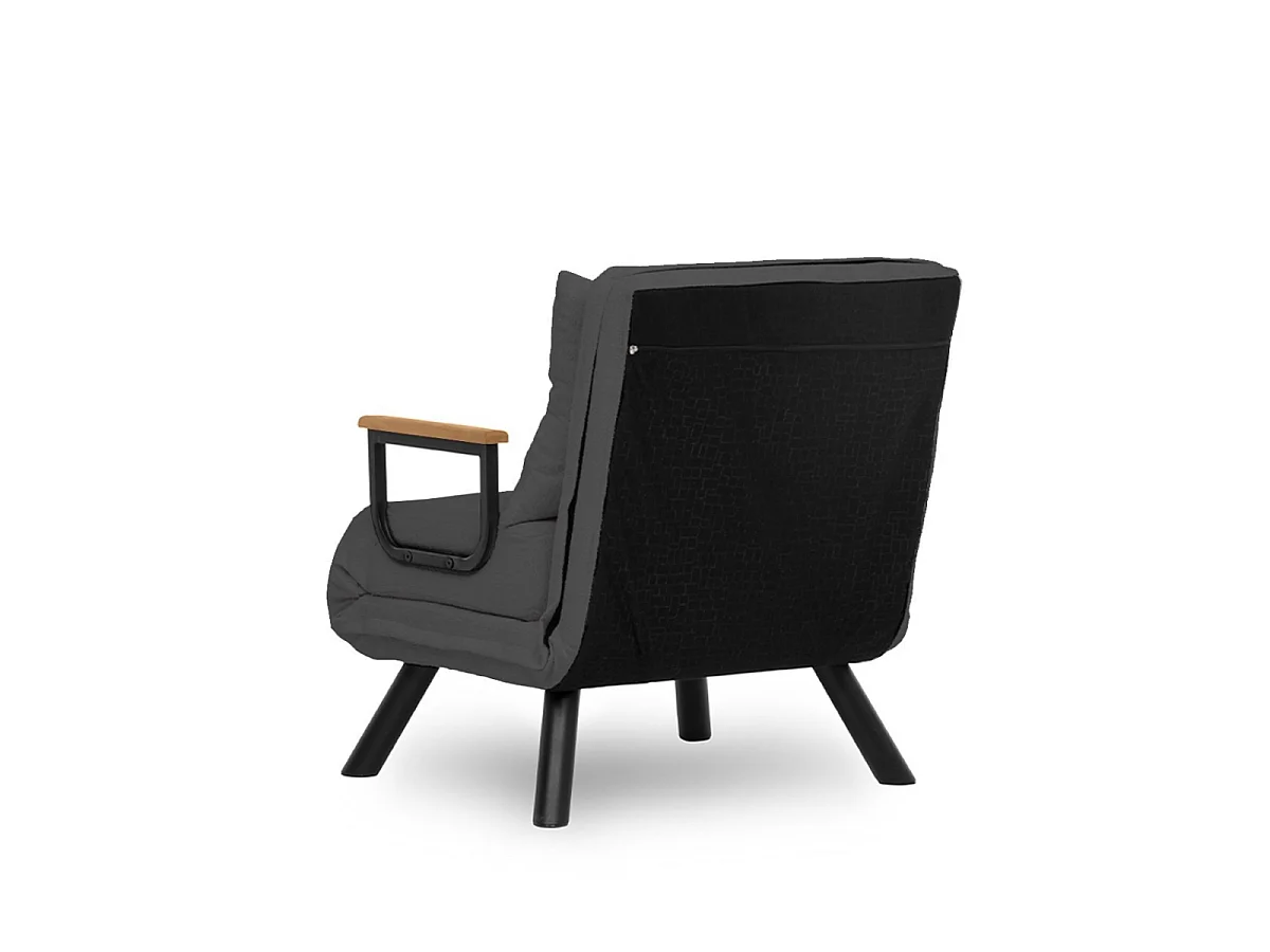 Slaapfauteuil in stof met metalen poten L67 cm – SANDO