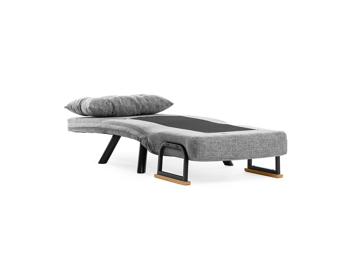 Slaapfauteuil in stof met metalen poten L67 cm – SANDO
