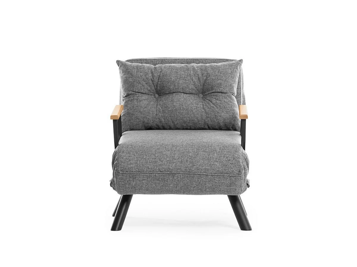 Slaapfauteuil in stof met metalen poten L67 cm – SANDO