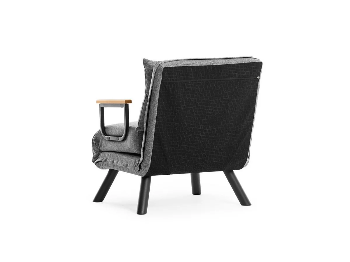 Slaapfauteuil in stof met metalen poten L67 cm – SANDO