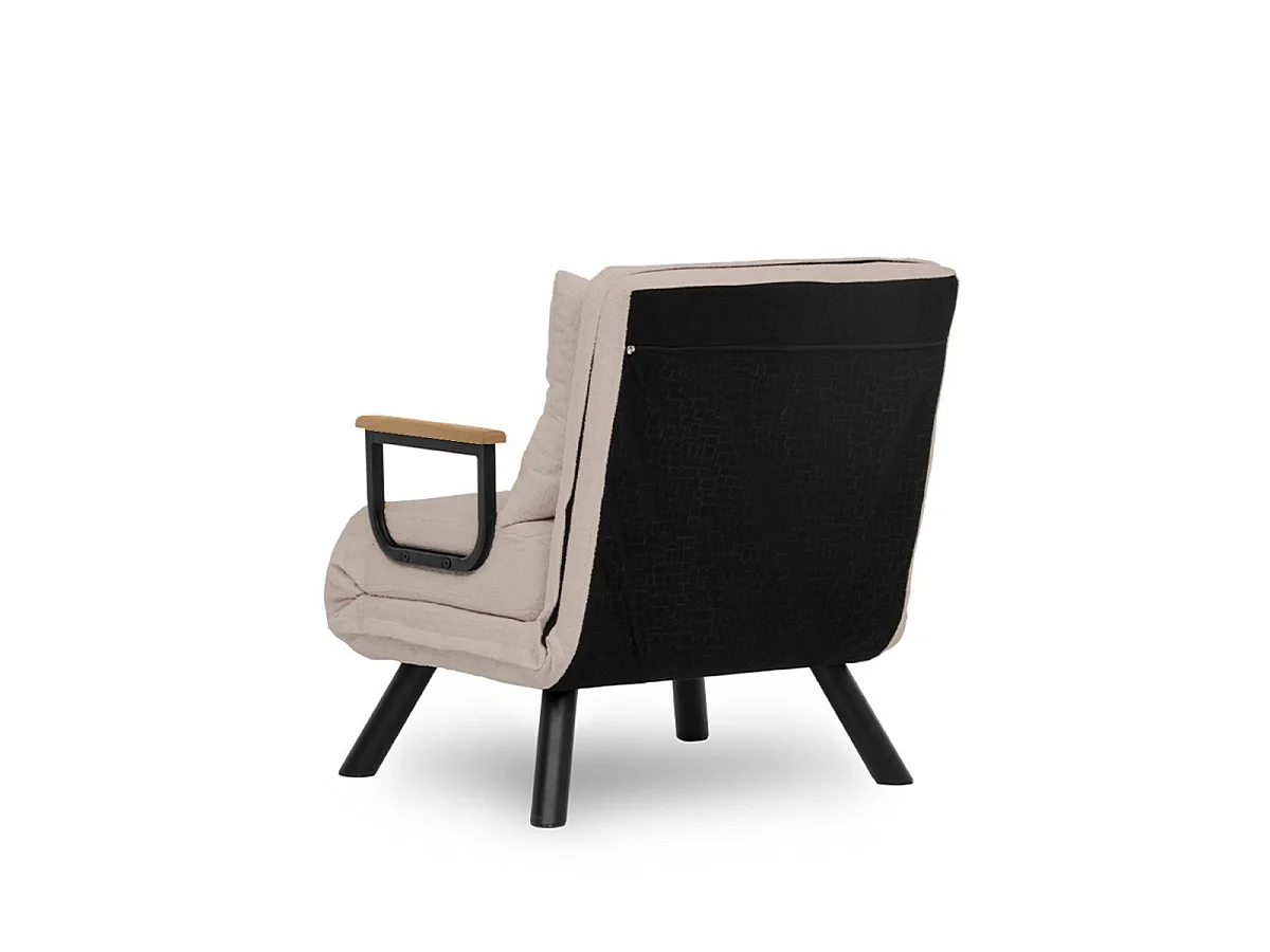 Slaapfauteuil in stof met metalen poten L67 cm – SANDO