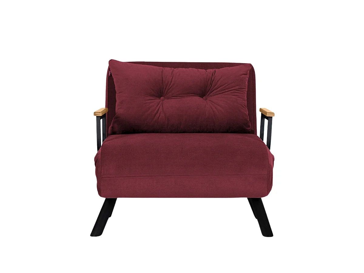 Slaapfauteuil in stof met metalen poten L67 cm – SANDO
