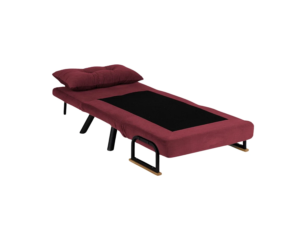 Slaapfauteuil in stof met metalen poten L67 cm – SANDO