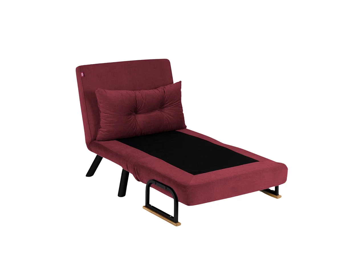 Slaapfauteuil in stof met metalen poten L67 cm – SANDO