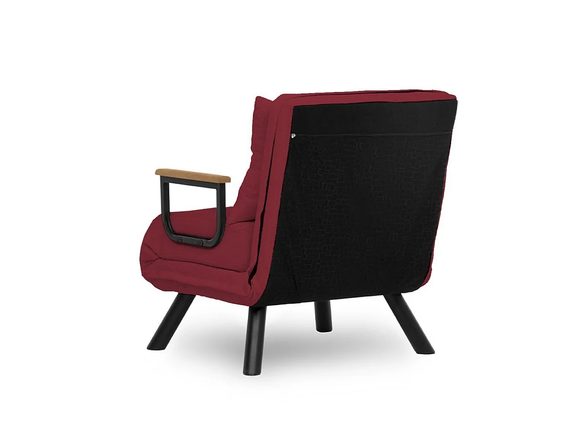 Slaapfauteuil in stof met metalen poten L67 cm – SANDO