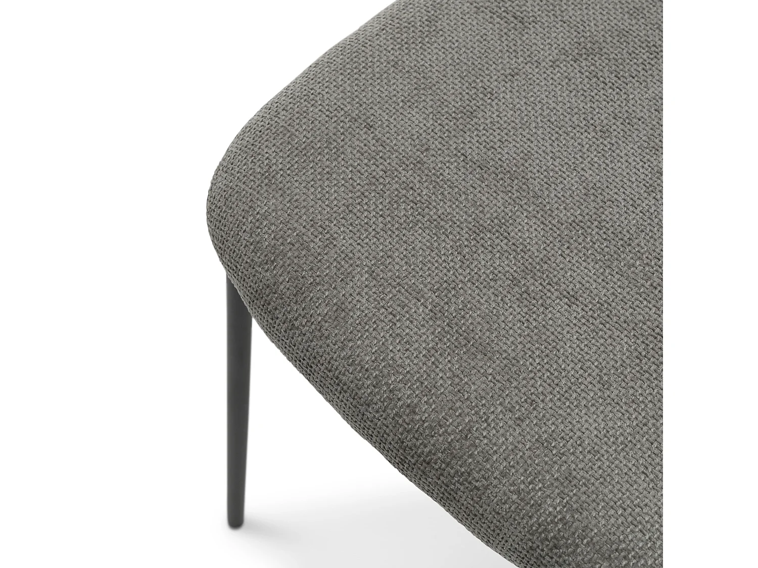 Lot de 4 Chaises de Salle à Manger Toledo en Tissu Gris Clair, Assise et Dossier Rembourrés Confortables Chaises Cuisine Design