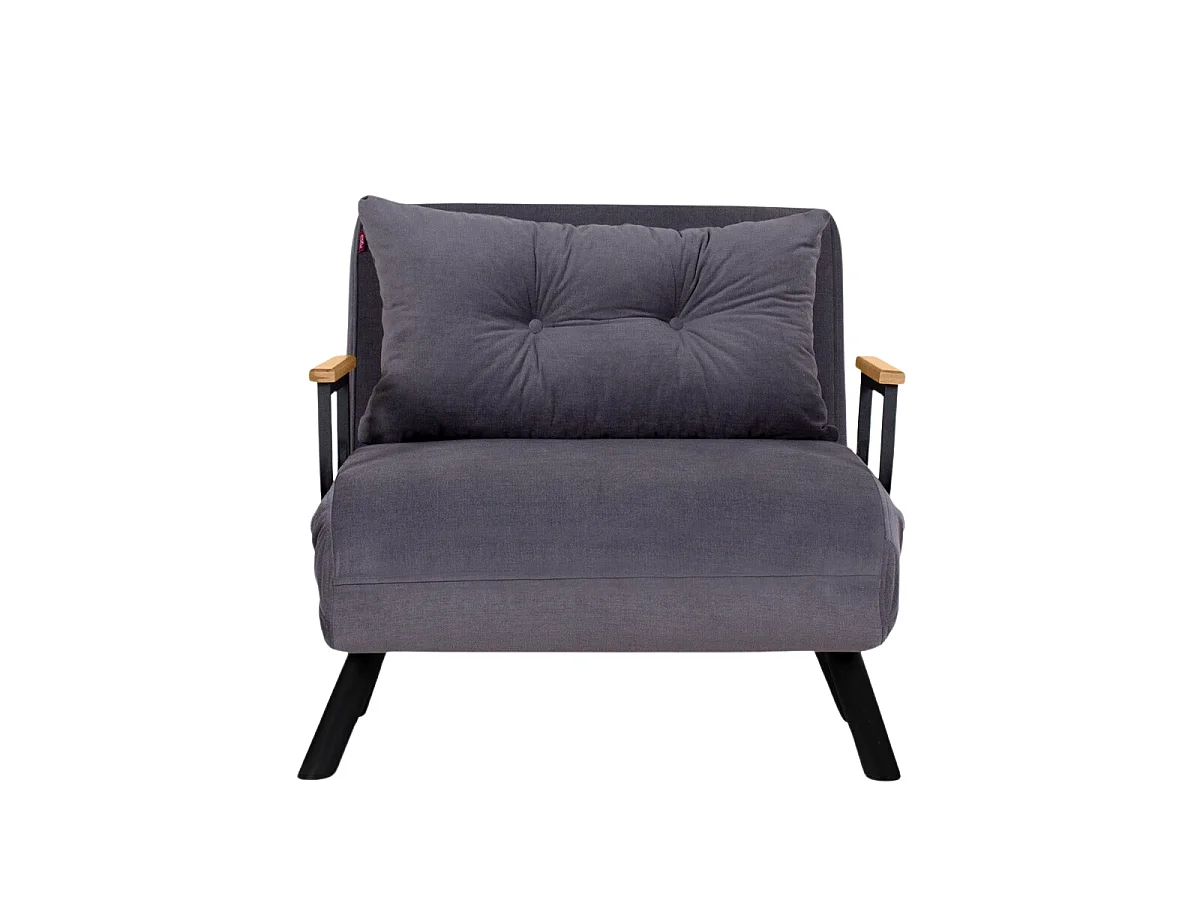 Slaapfauteuil in stof met metalen poten L67 cm – SANDO