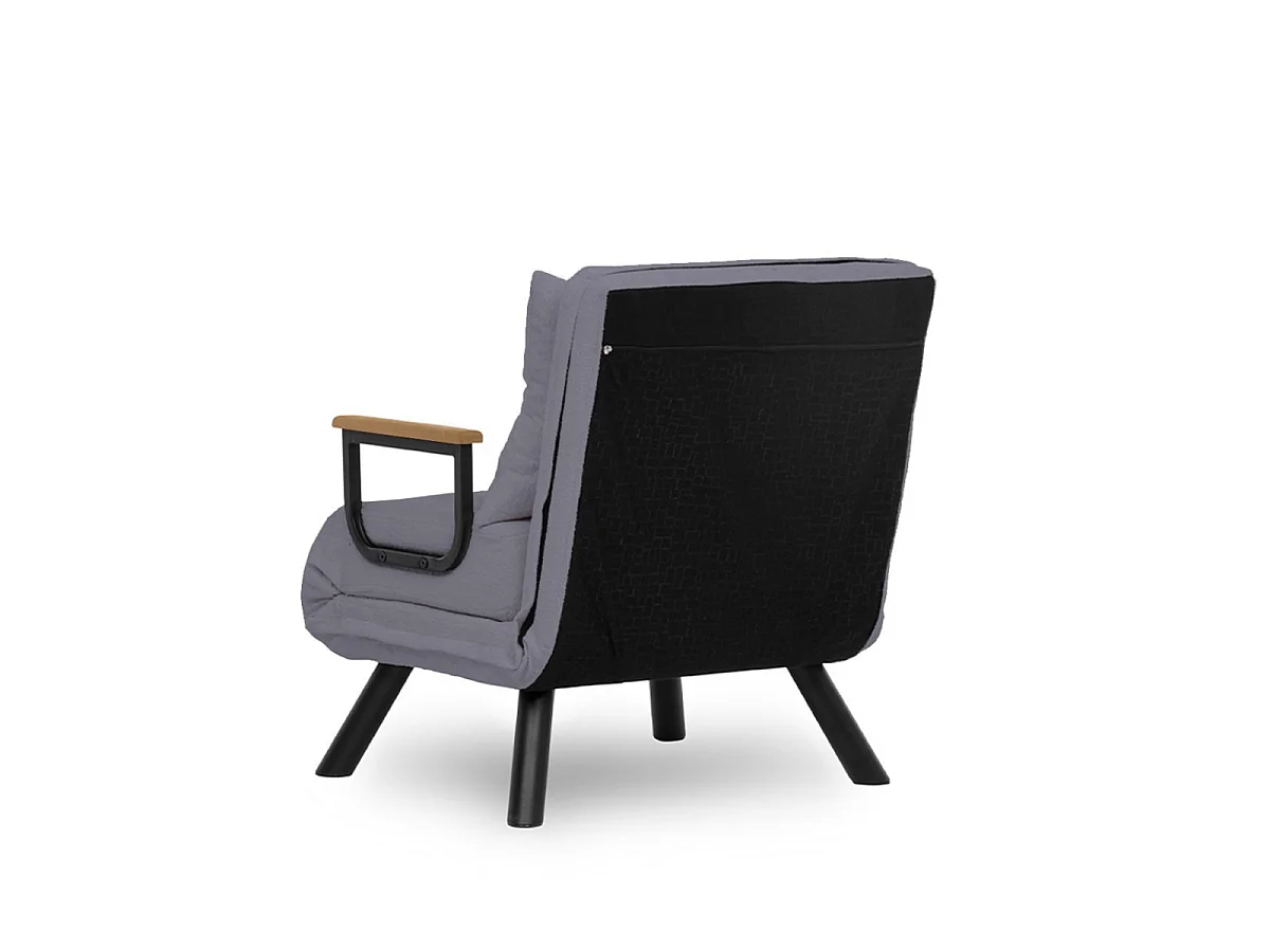 Slaapfauteuil in stof met metalen poten L67 cm – SANDO