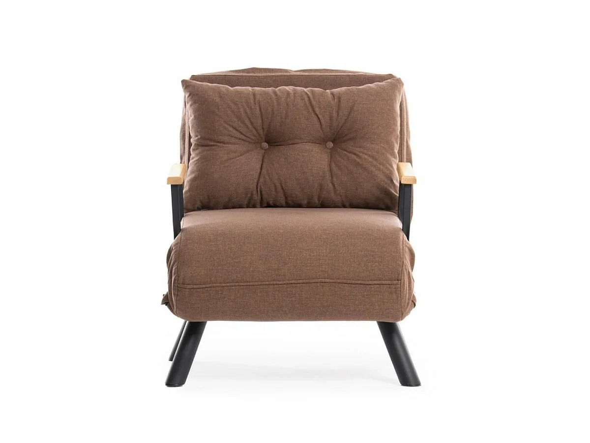 Slaapfauteuil in stof met metalen poten L67 cm – SANDO