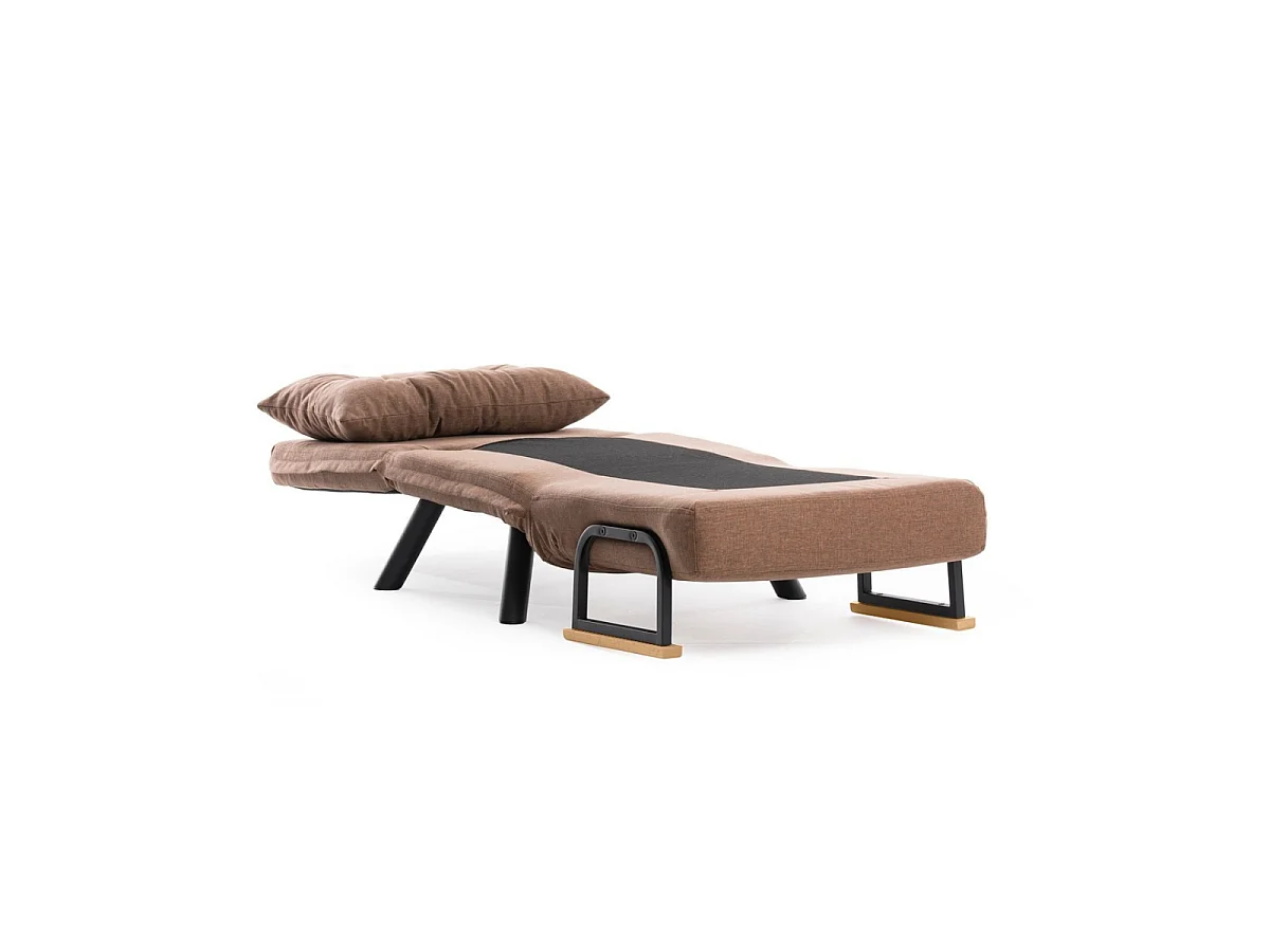 Slaapfauteuil in stof met metalen poten L67 cm – SANDO
