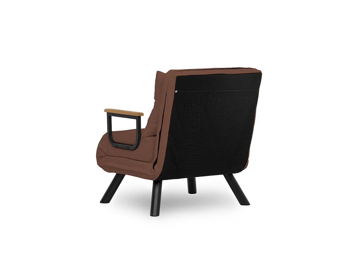 Slaapfauteuil in stof met metalen poten L67 cm – SANDO