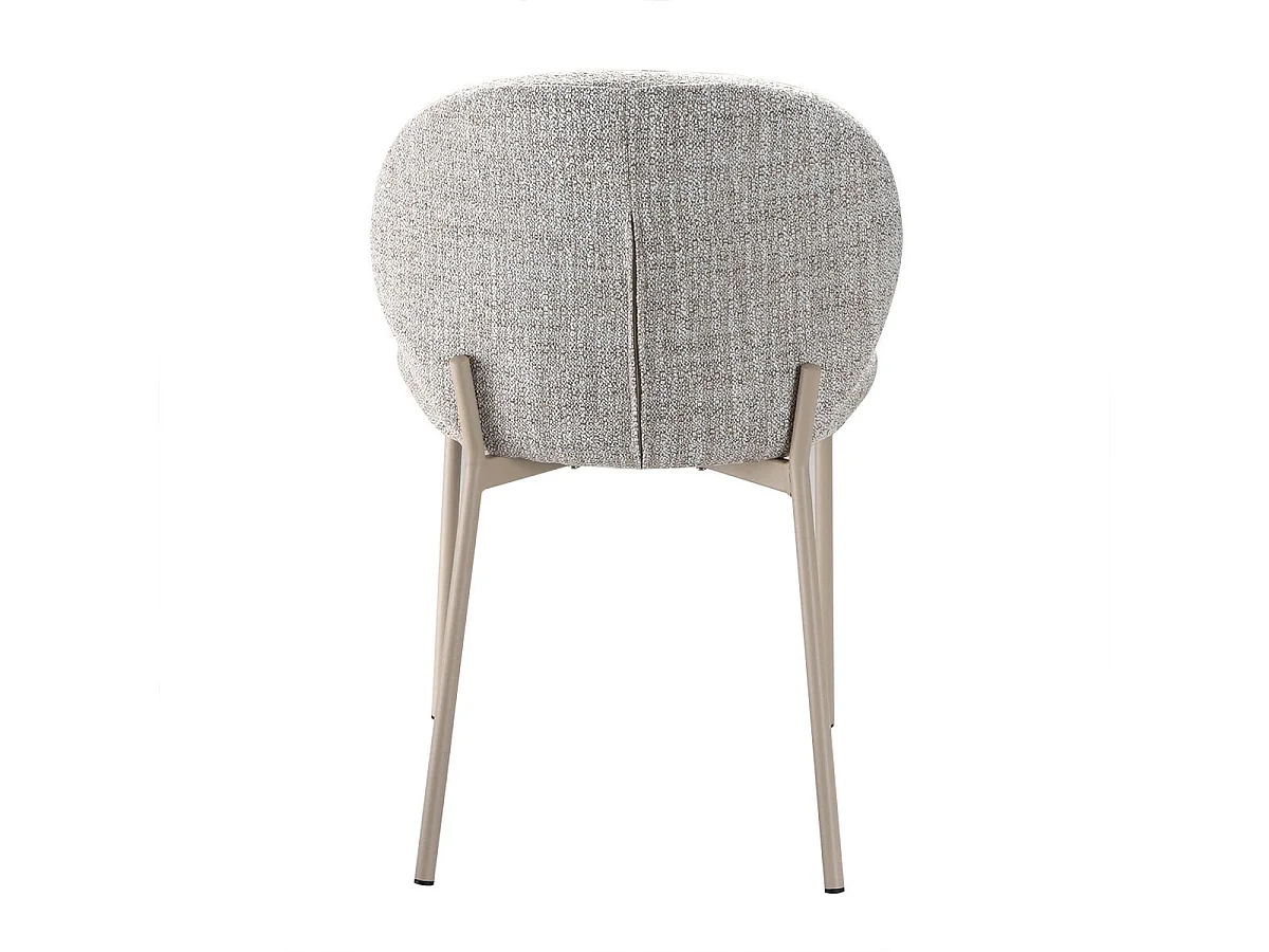 Zestaw 2 krzeseł w tkaninie w kolorze beżowym, szerokość 60 cm - AMBRE