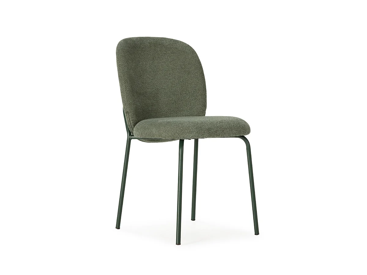Lot de 4 Chaises en tissu avec pieds en métal H85 cm - NOA
