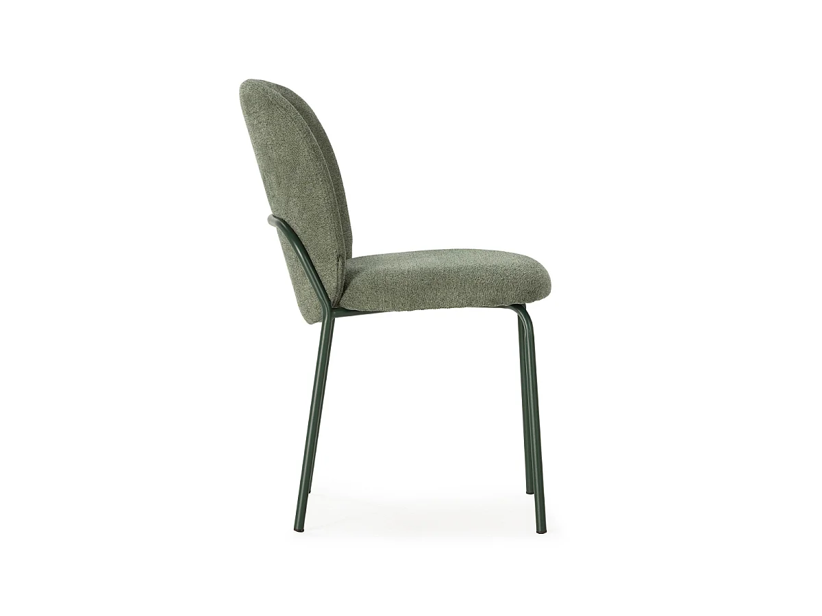 Lot de 4 Chaises en tissu avec pieds en métal H85 cm - NOA