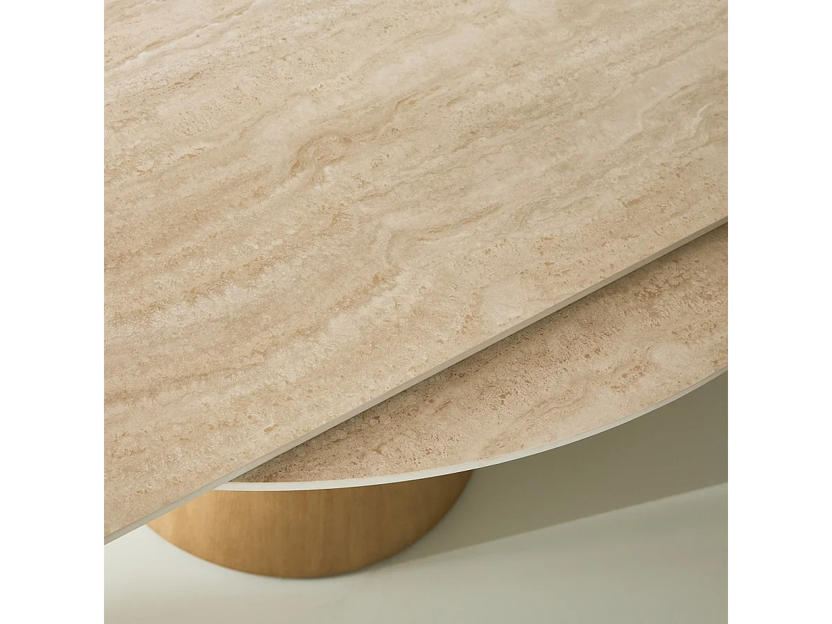 Ronde keramische tafel met verlengstukken LUMIO