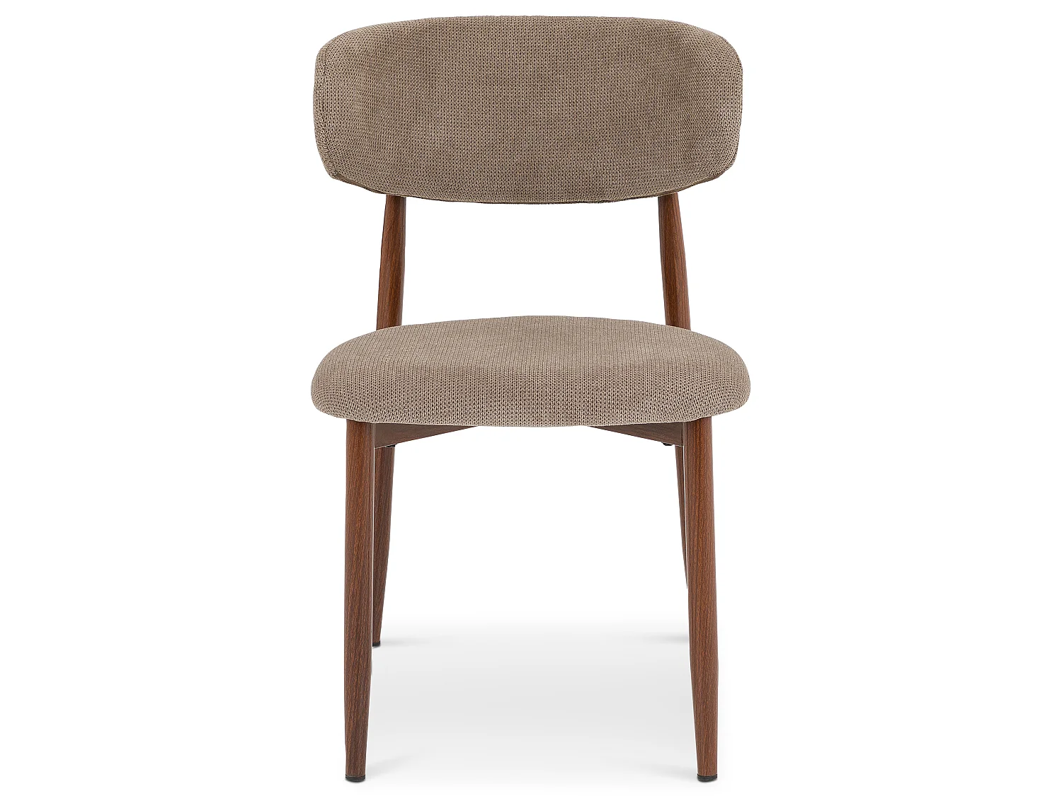 Lot de 2 Chaises ACOSTA en Tissu Beige, Chaise de Salle à Manger et Cuisine au Look Moderne, Assise Rembourrée, Dossier Enveloppant
