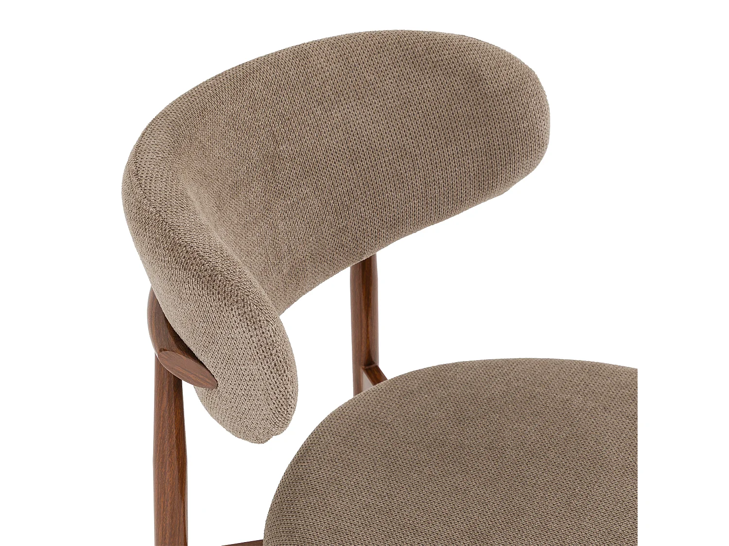 Lot de 2 Chaises ACOSTA en Tissu Beige, Chaise de Salle à Manger et Cuisine au Look Moderne, Assise Rembourrée, Dossier Enveloppant
