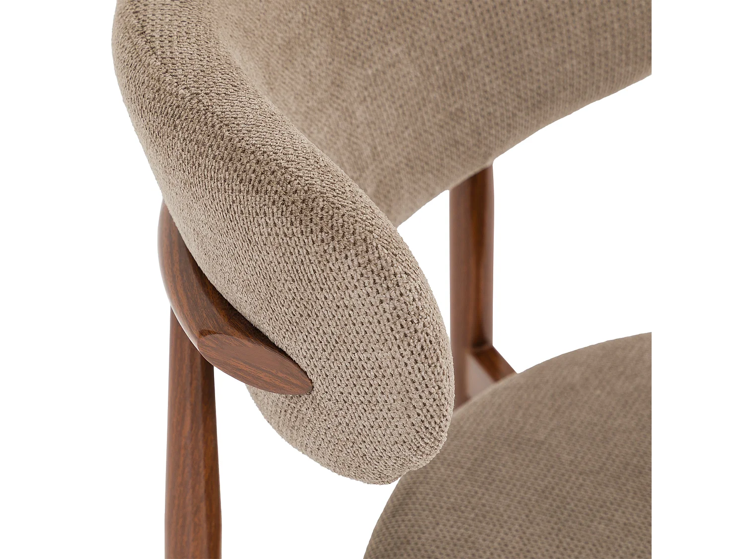 Lot de 2 Chaises ACOSTA en Tissu Beige, Chaise de Salle à Manger et Cuisine au Look Moderne, Assise Rembourrée, Dossier Enveloppant