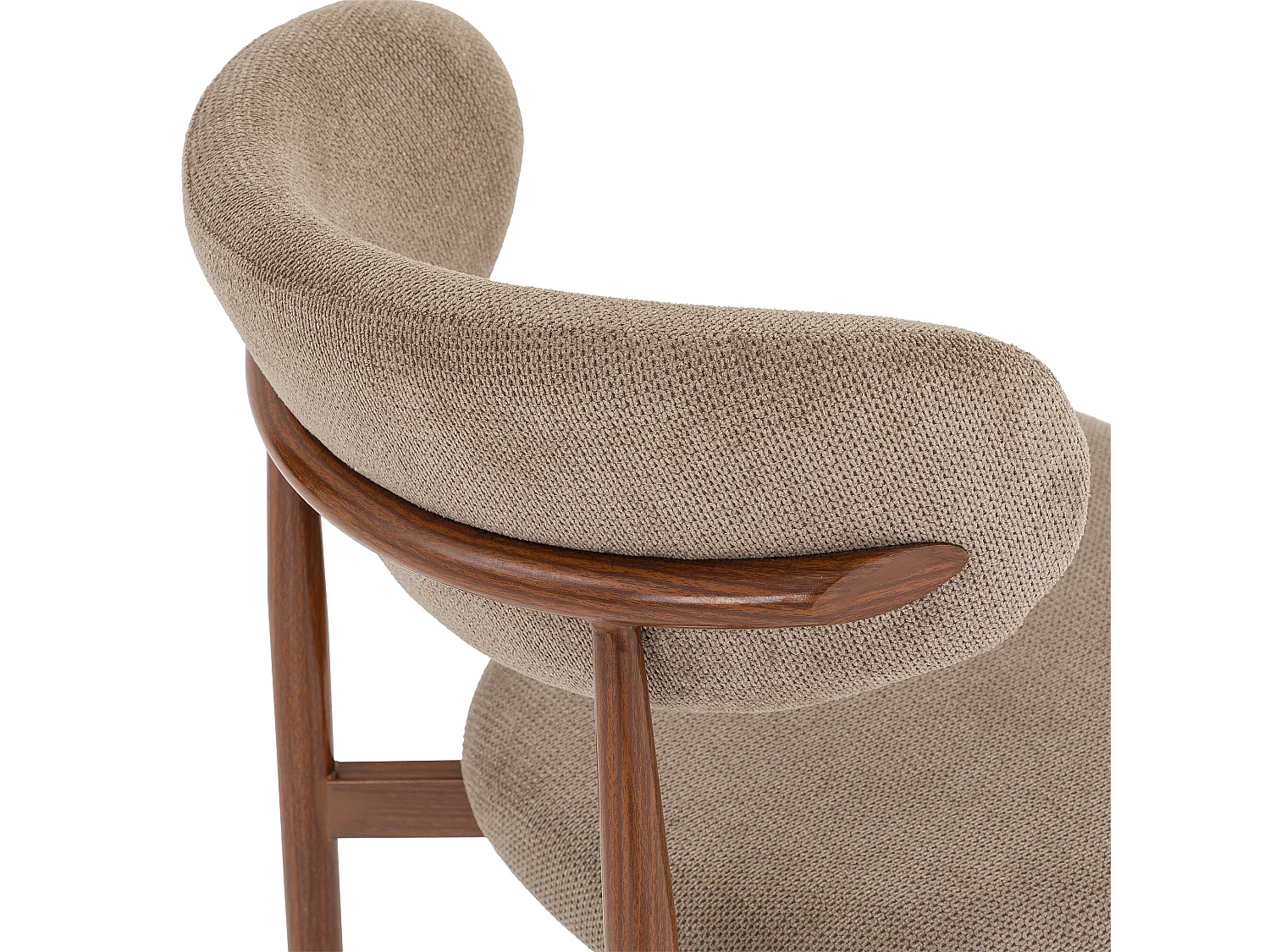 Lot de 2 Chaises ACOSTA en Tissu Beige, Chaise de Salle à Manger et Cuisine au Look Moderne, Assise Rembourrée, Dossier Enveloppant