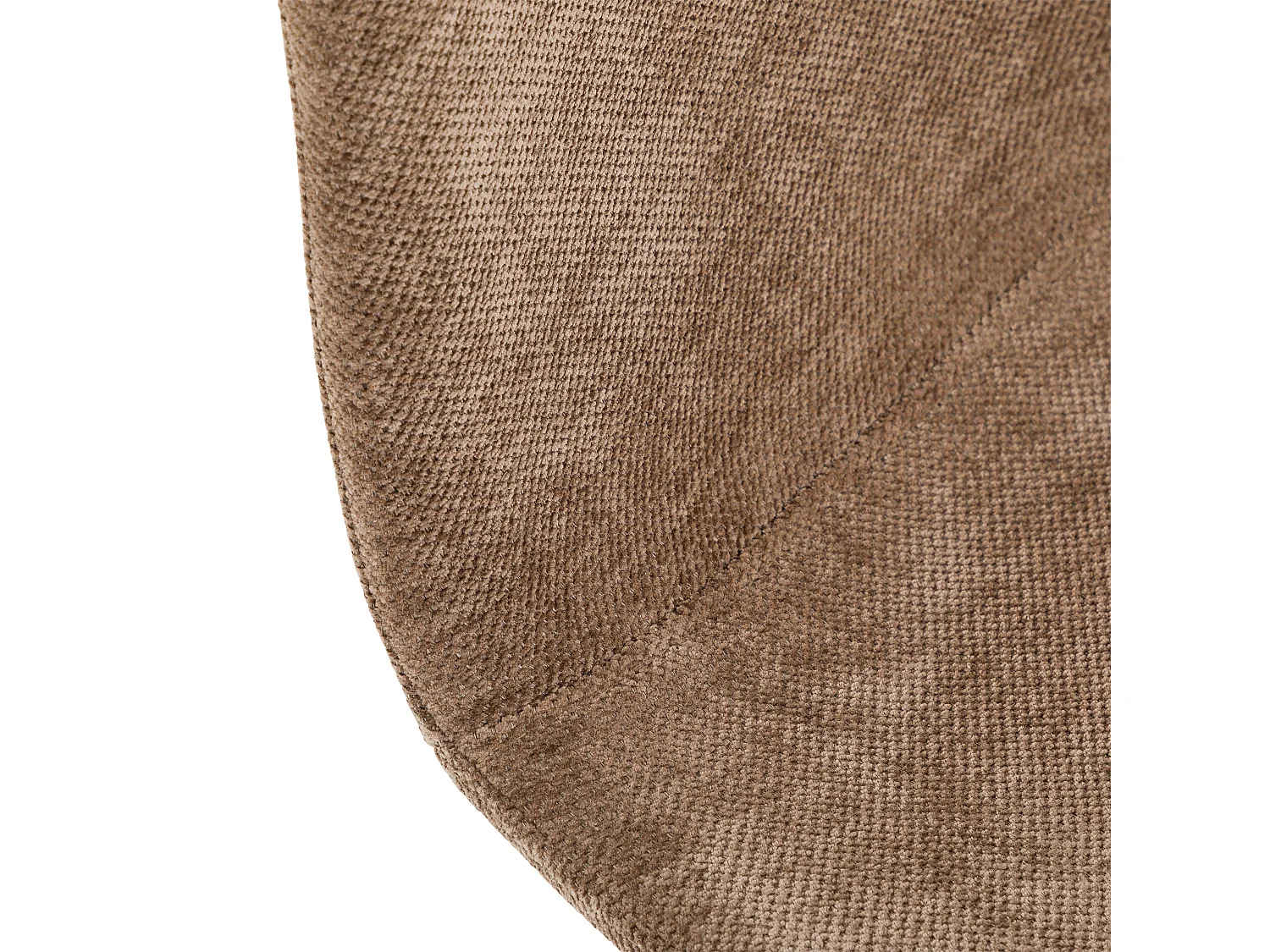 Lot de 4 chaises PUNTA de Salle à Manger, Assise en Tissu Brun Foncé, Design Scandinave pour Table à Manger