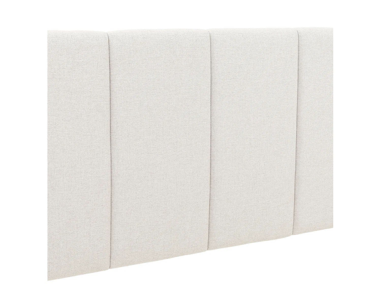 Lit Double OLBIA 140x190 cm, Rembourré en Tissu Gris Clair, Cadre de Lit Adulte, Sommier Inclus
