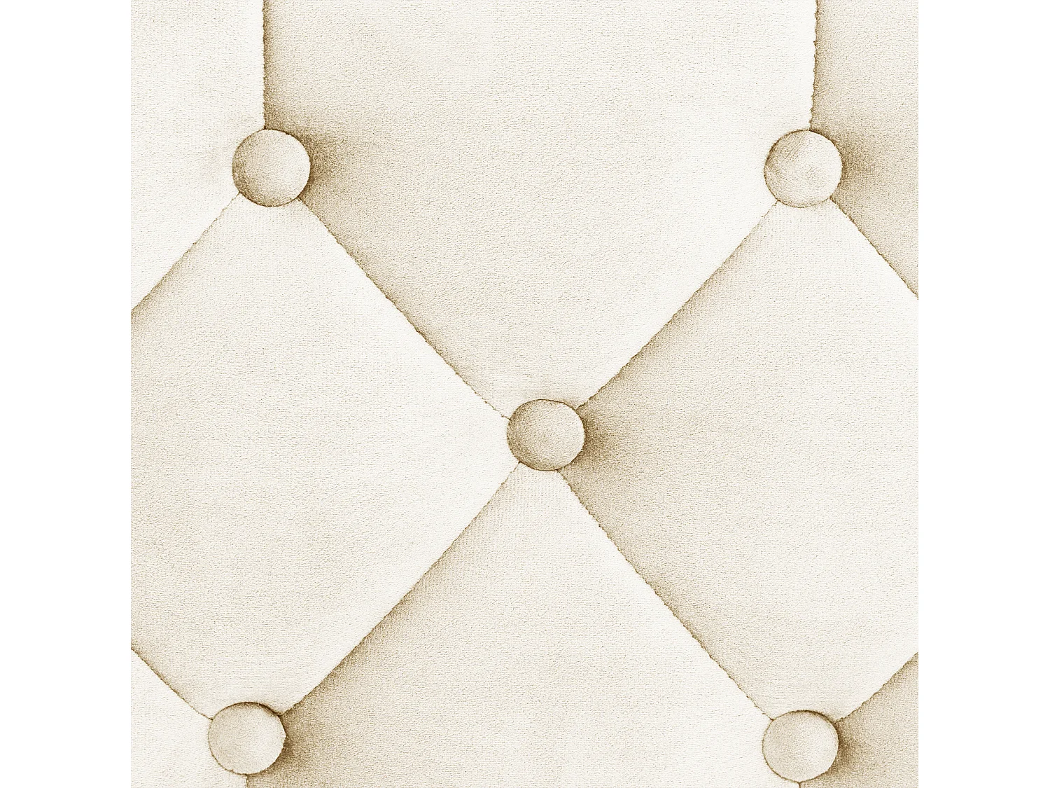 Lit Coffre NURI rembourré, Lit Double, Surface de Couchage 140x190 cm, Blanc Crème, Velours Doux et Lumineux