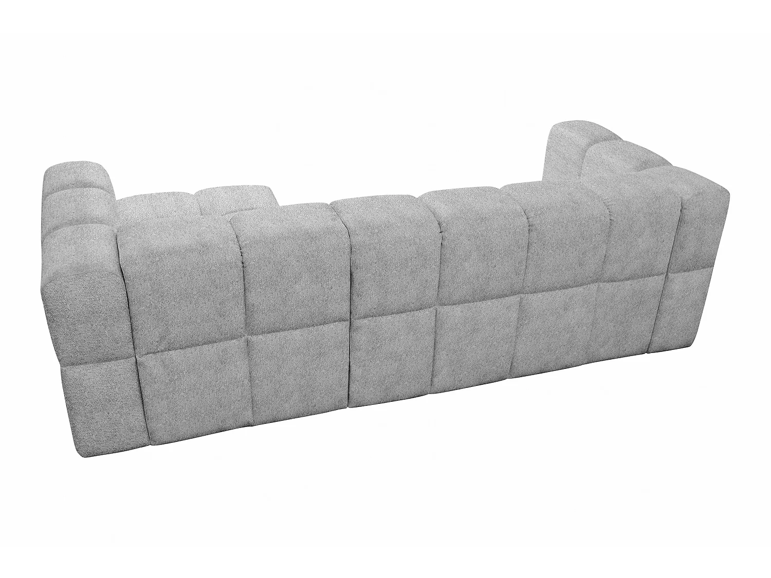 Elektrische hoekbank met relaxfunctie en elektrische slaapfunctie, bekleed met chenille en voorzien van USB LUMI