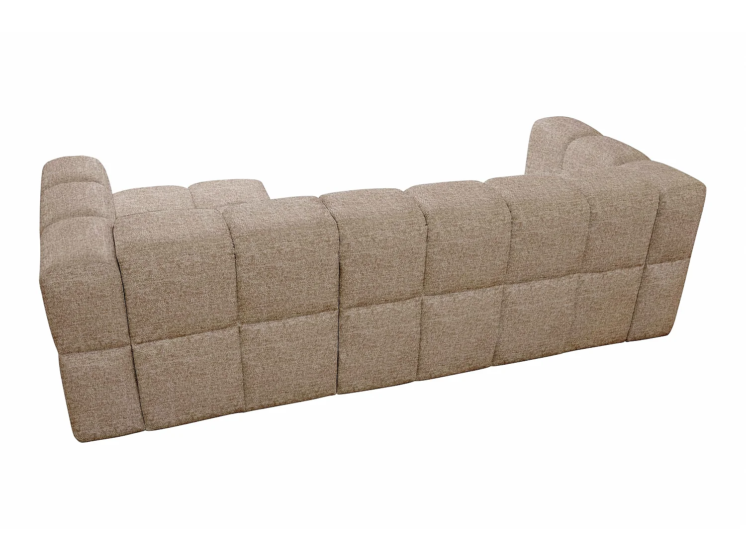Elektrische hoekbank met relaxfunctie en elektrische slaapfunctie, bekleed met chenille en voorzien van USB LUMI