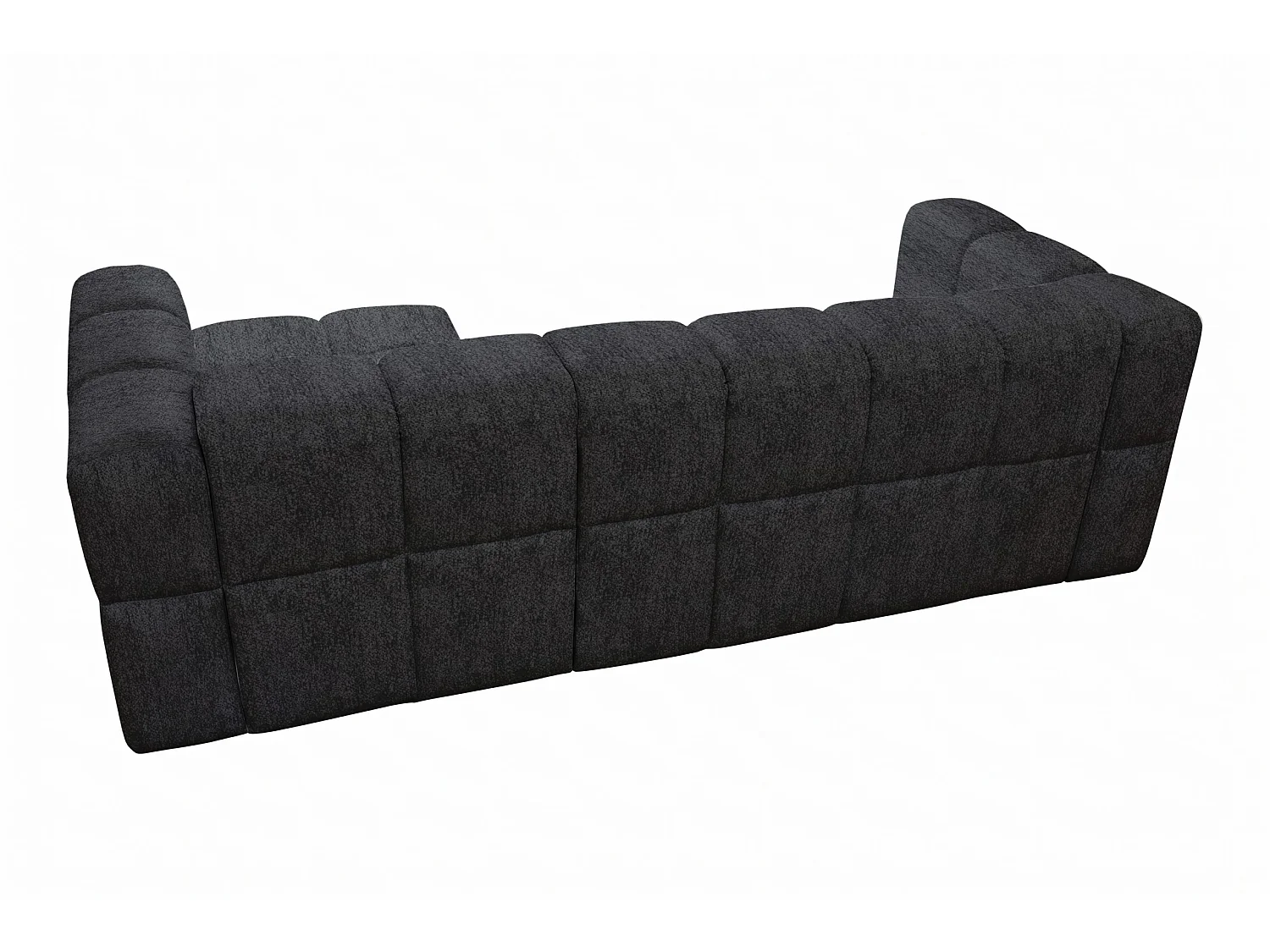 Elektrische hoekbank met relaxfunctie en elektrische slaapfunctie, bekleed met chenille en voorzien van USB LUMI