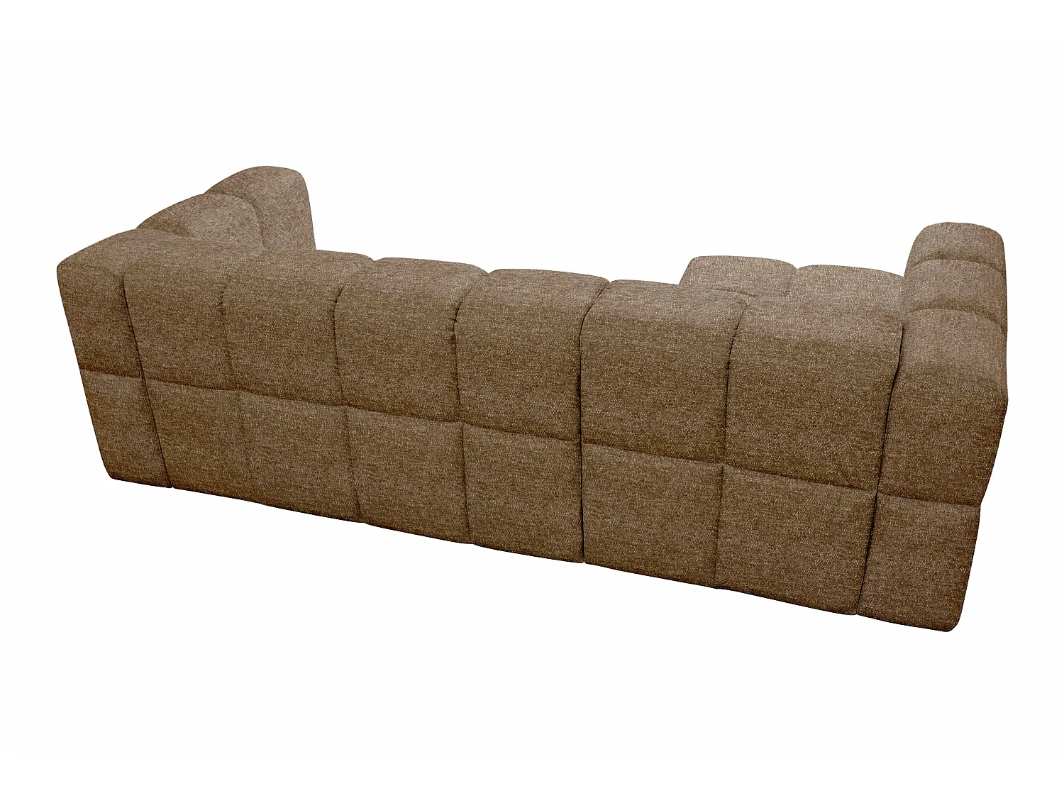 Elektrische hoekbank met relaxfunctie en elektrische slaapfunctie, bekleed met chenille en voorzien van USB LUMI