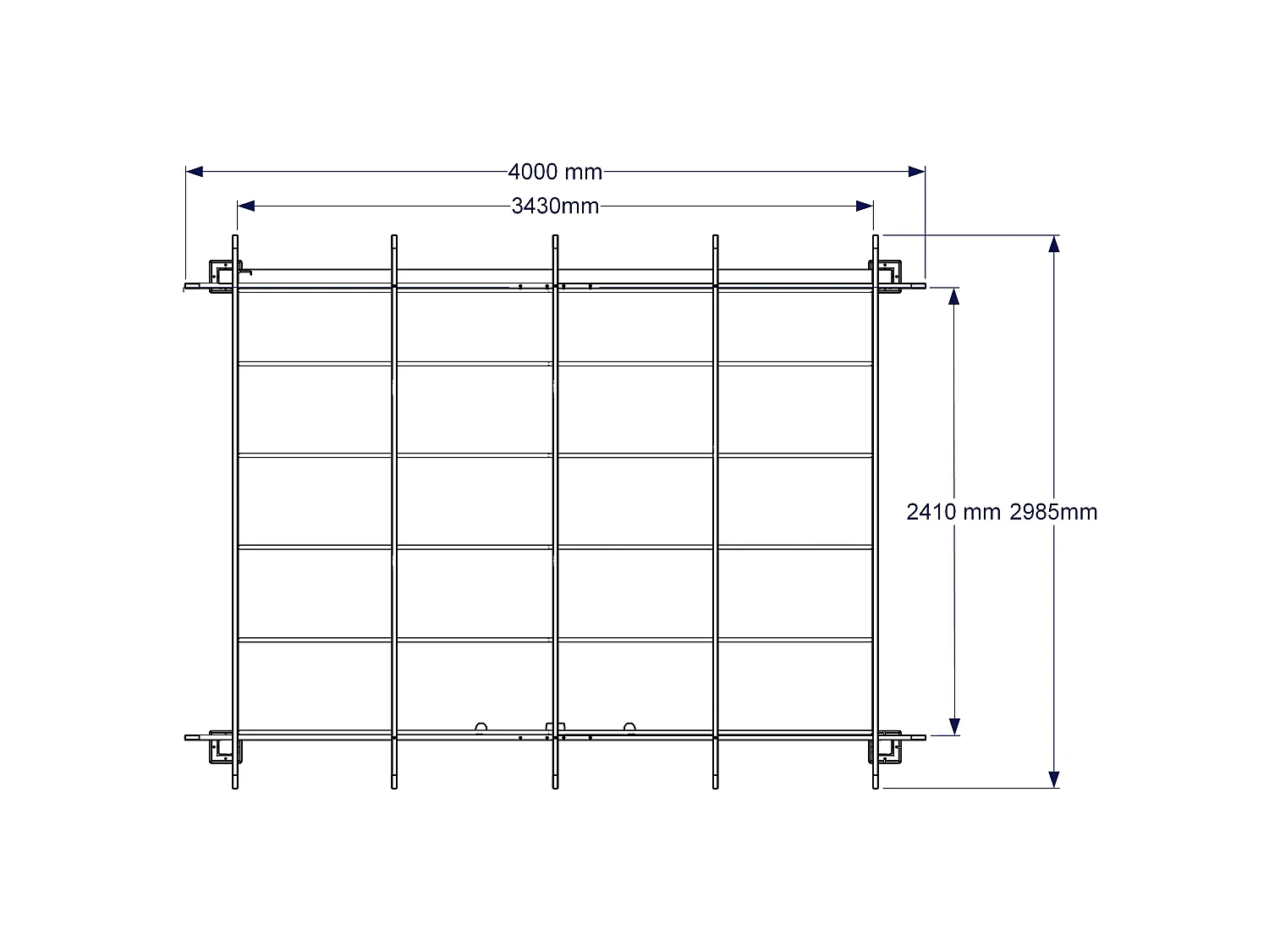 Pergola autoportée VELA en aluminium 5.81 m², gris anthracite, toit rétractable, 4x3m, pour les jardin et les cours