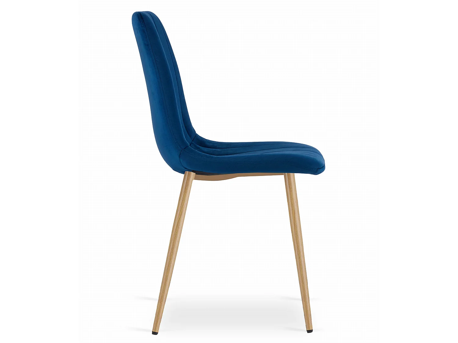 Eetkamerstoel LAVA fluweel donkerblauw 86x45x55 cm