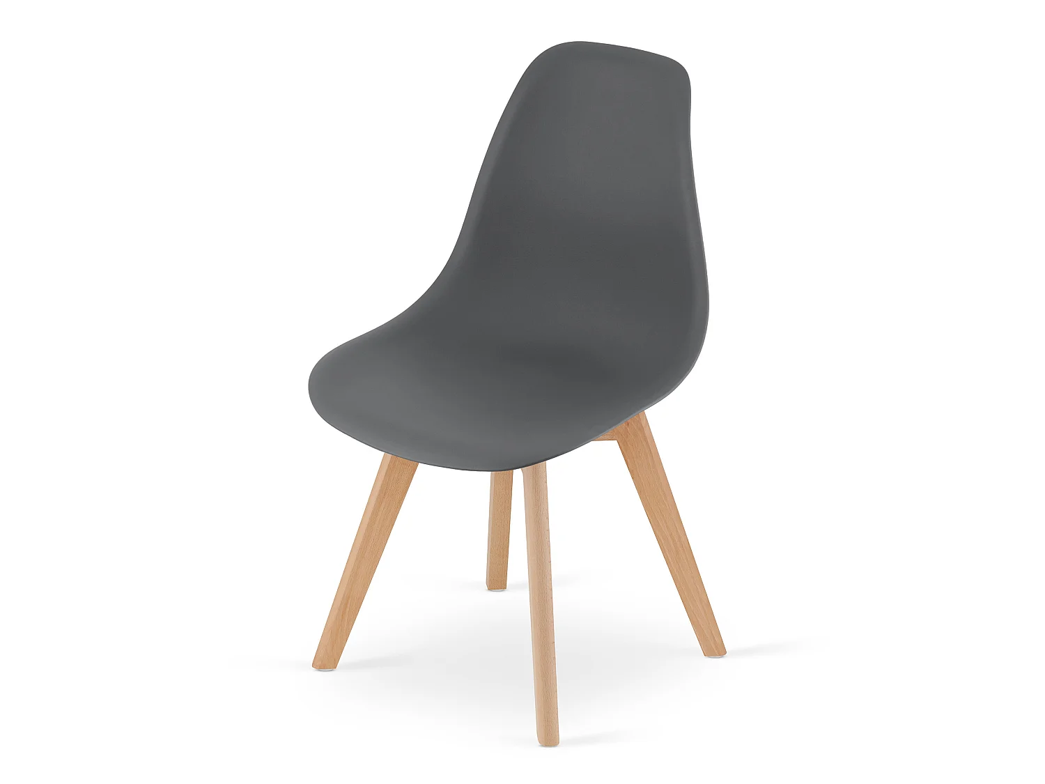 Chaise de salle à manger et cuisine KITO ergonomique polypropylène gris foncé 80x46x54,5 cm