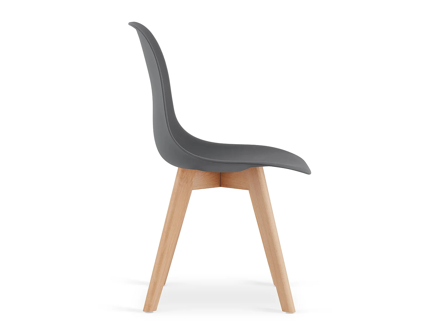 Chaise de salle à manger et cuisine KITO ergonomique polypropylène gris foncé 80x46x54,5 cm