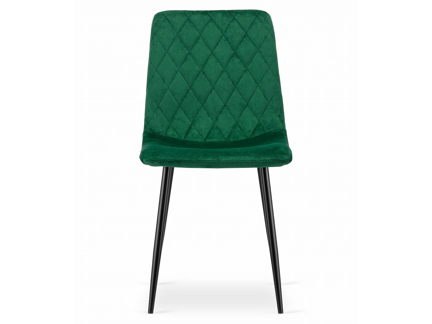 Eetkamerstoel TURIN fluweel donkergroen 2x 88,5x44,5x53 cm