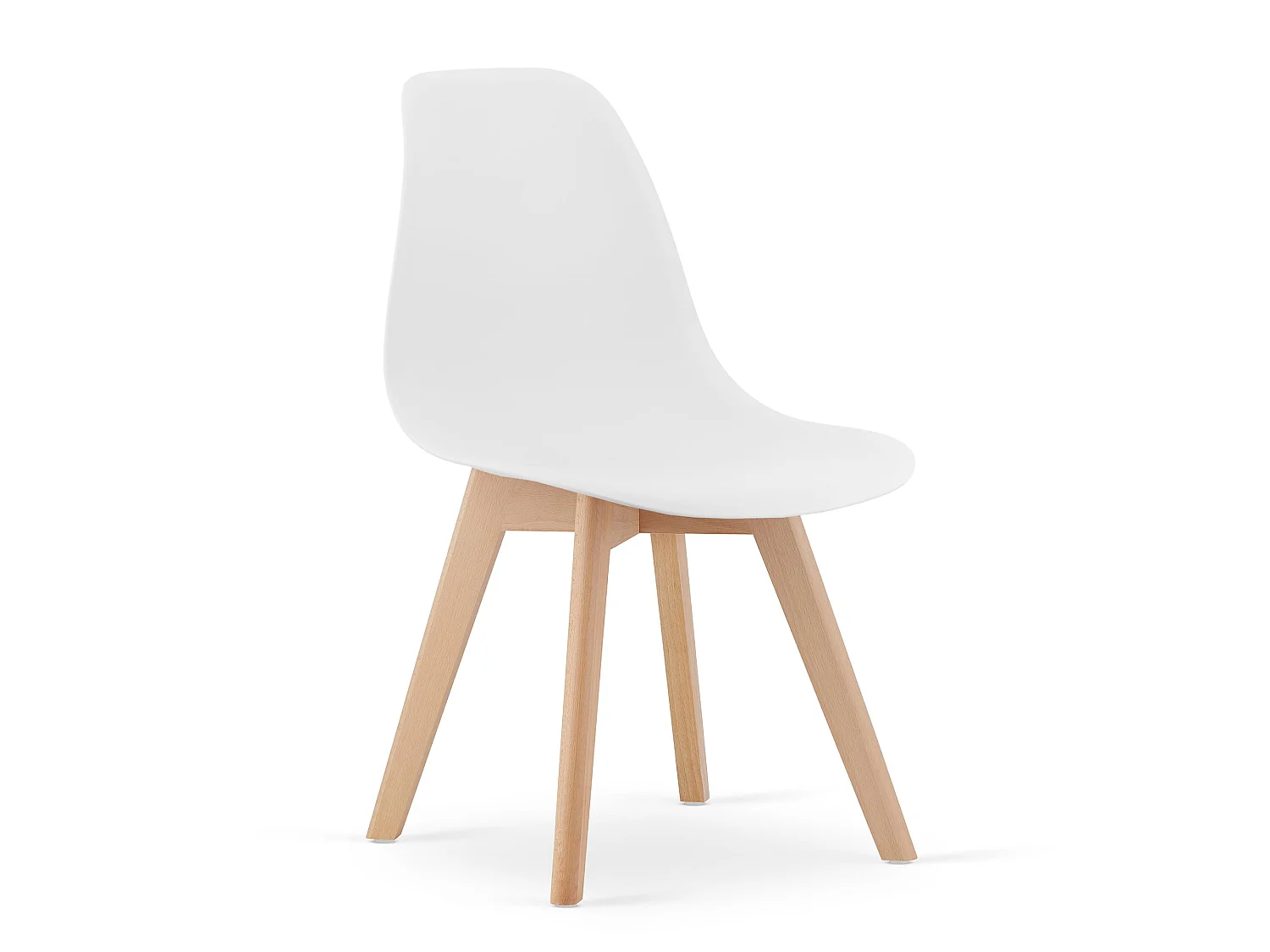 Chaise de salle à manger et cuisine KITO, ergonomique, polypropylène, blanc, 80 cm