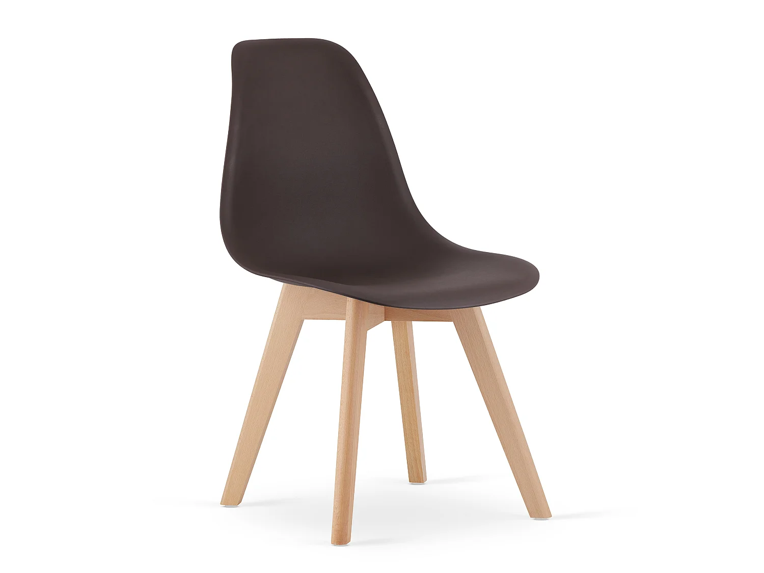 Chaise de salle à manger et cuisine KITO ergonomique polypropylène marron 80 cm