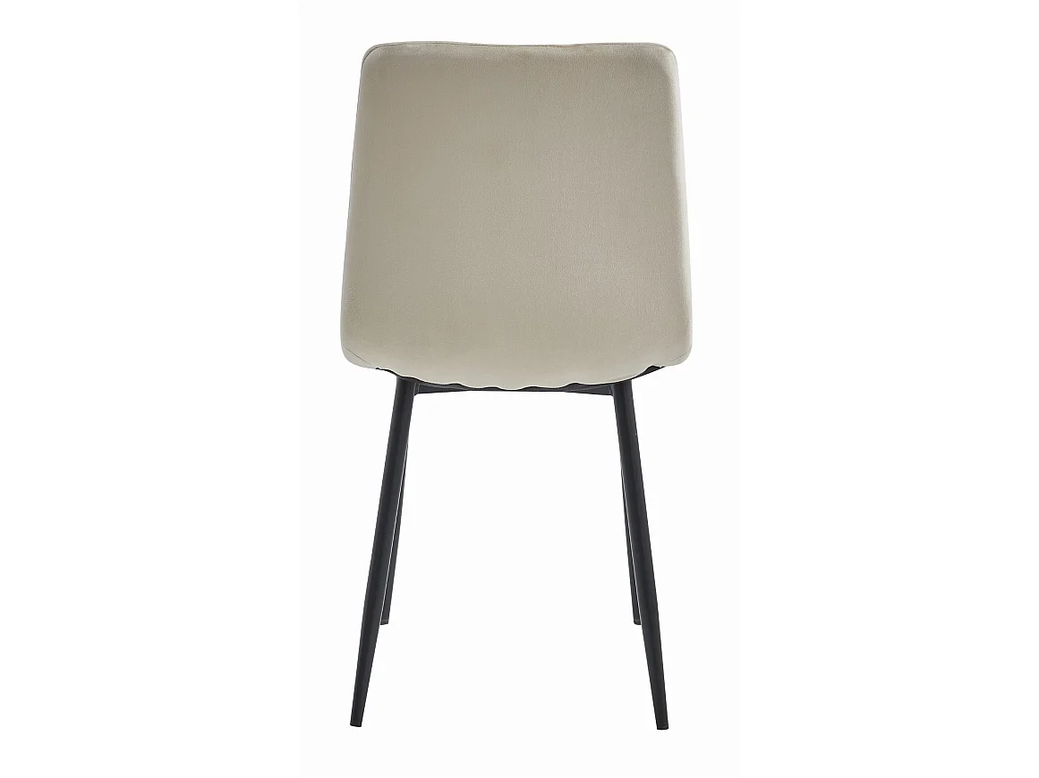 Eetkamerstoel LAVA elegant fluweel lichtbeige 90x43x51 cm