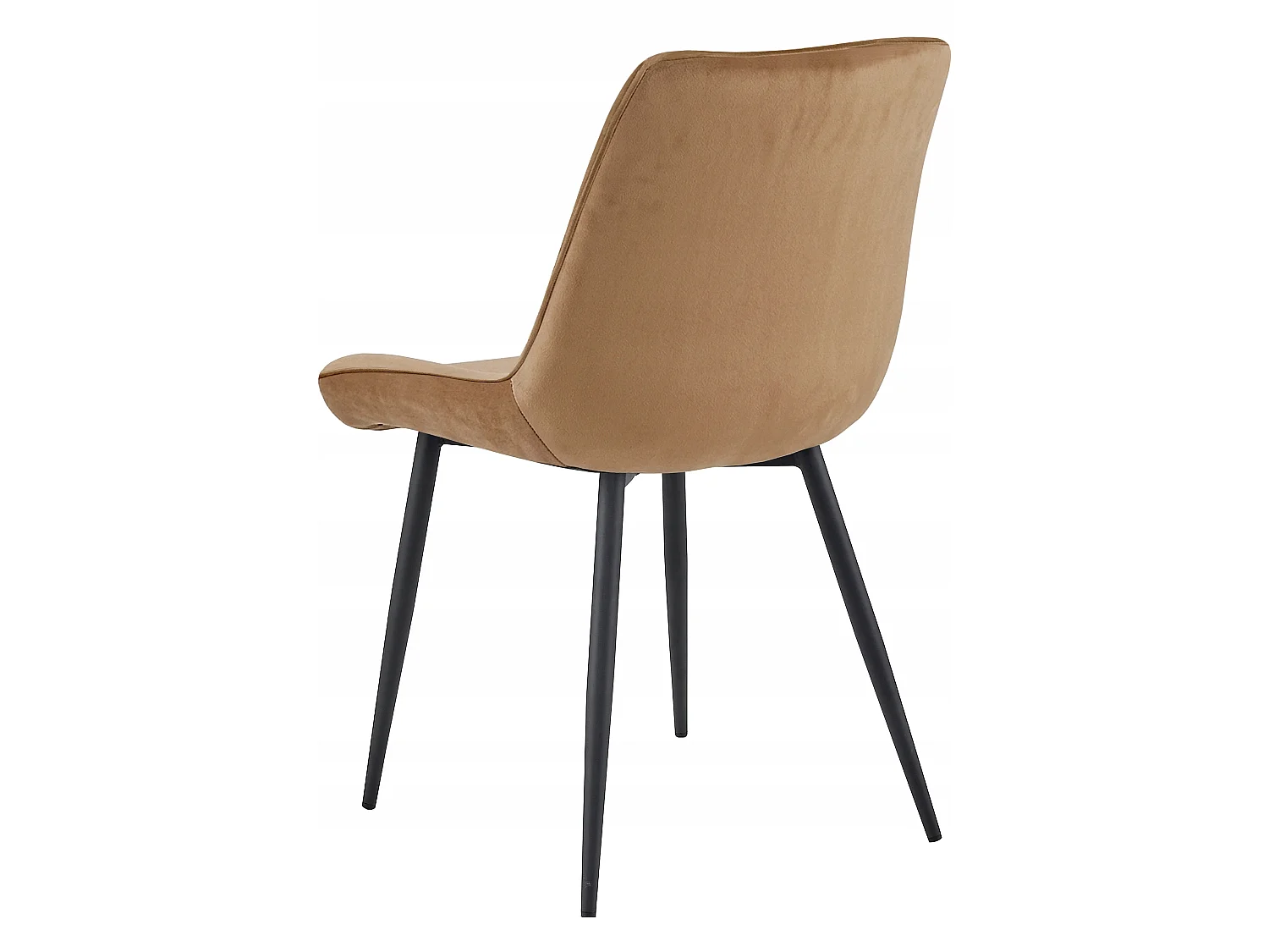 Esszimmerstuhl BERA Samt braun schwarze Beine 54x60x88 cm