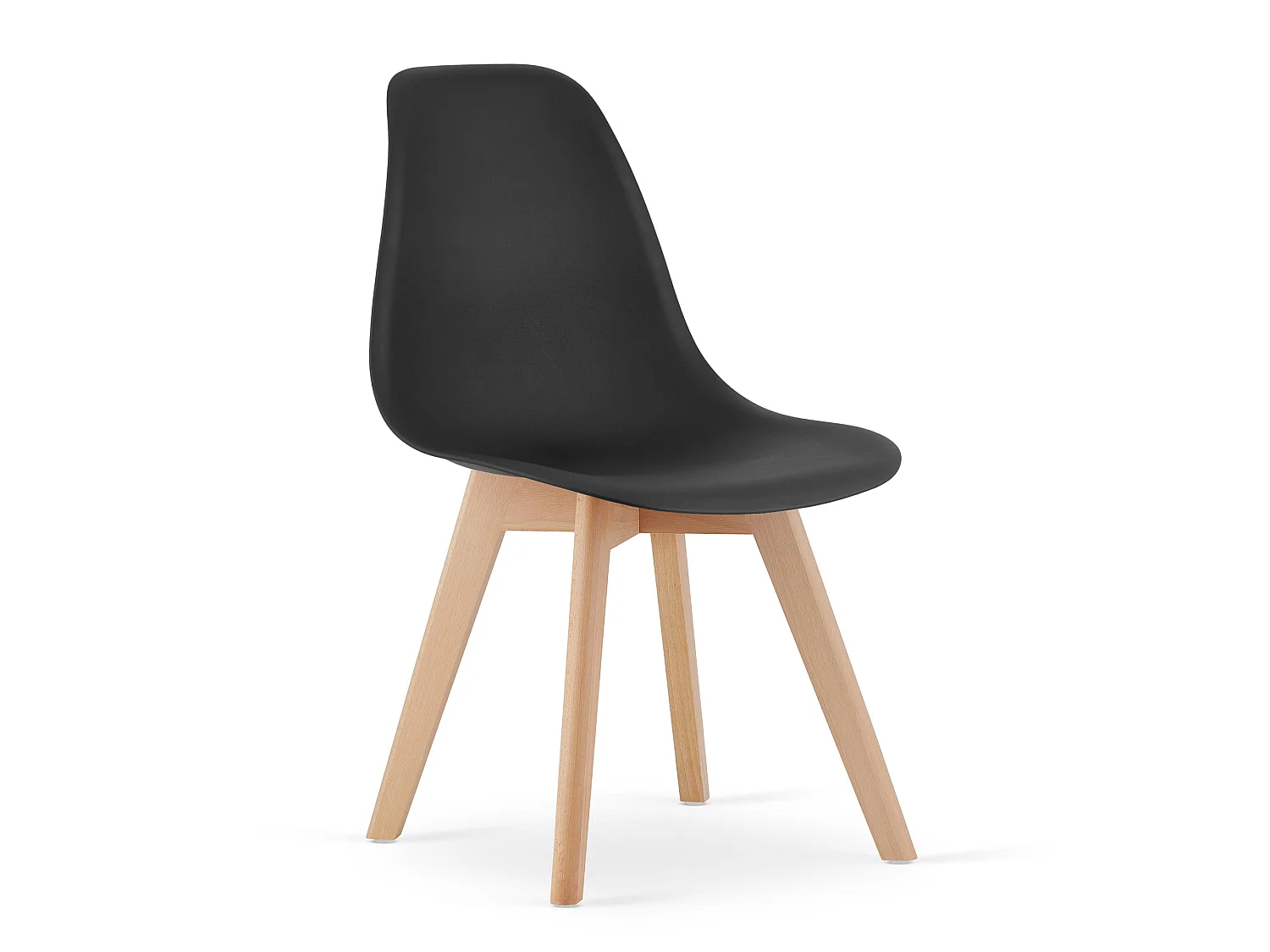 Chaise de salle à manger KITO ergonomique polypropylène noir 3x 80x46x54,5 cm