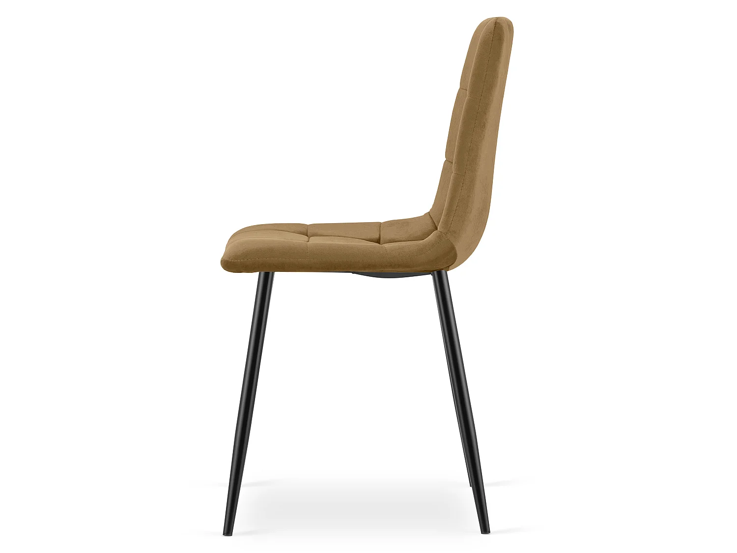 Eetkamerstoel KARA fluweel bruin zwarte poten 87x44,5x50,5 cm