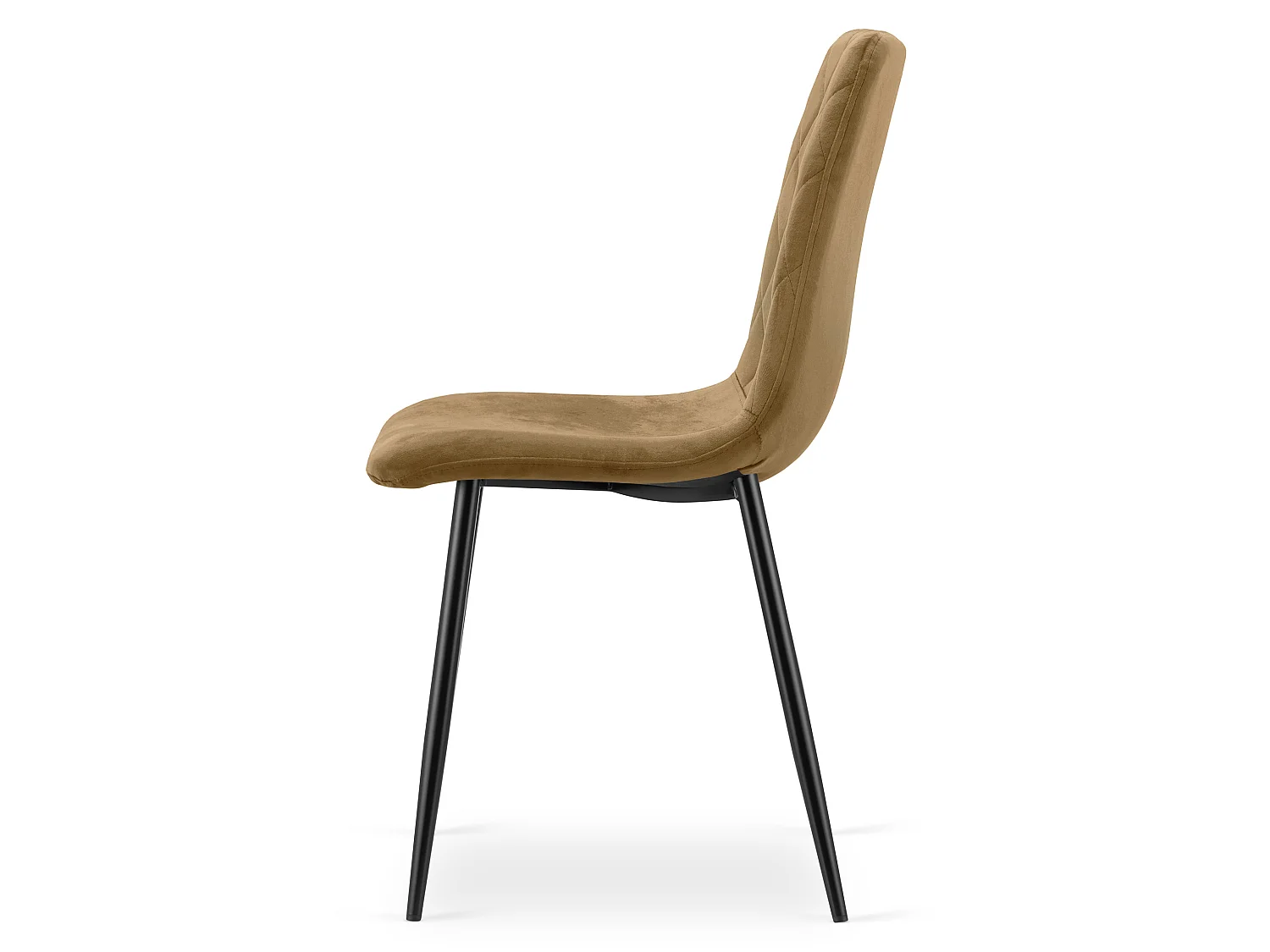Eetkamerstoel TURIN fluweel bruin zwarte poten 44,5x53x88,5 cm
