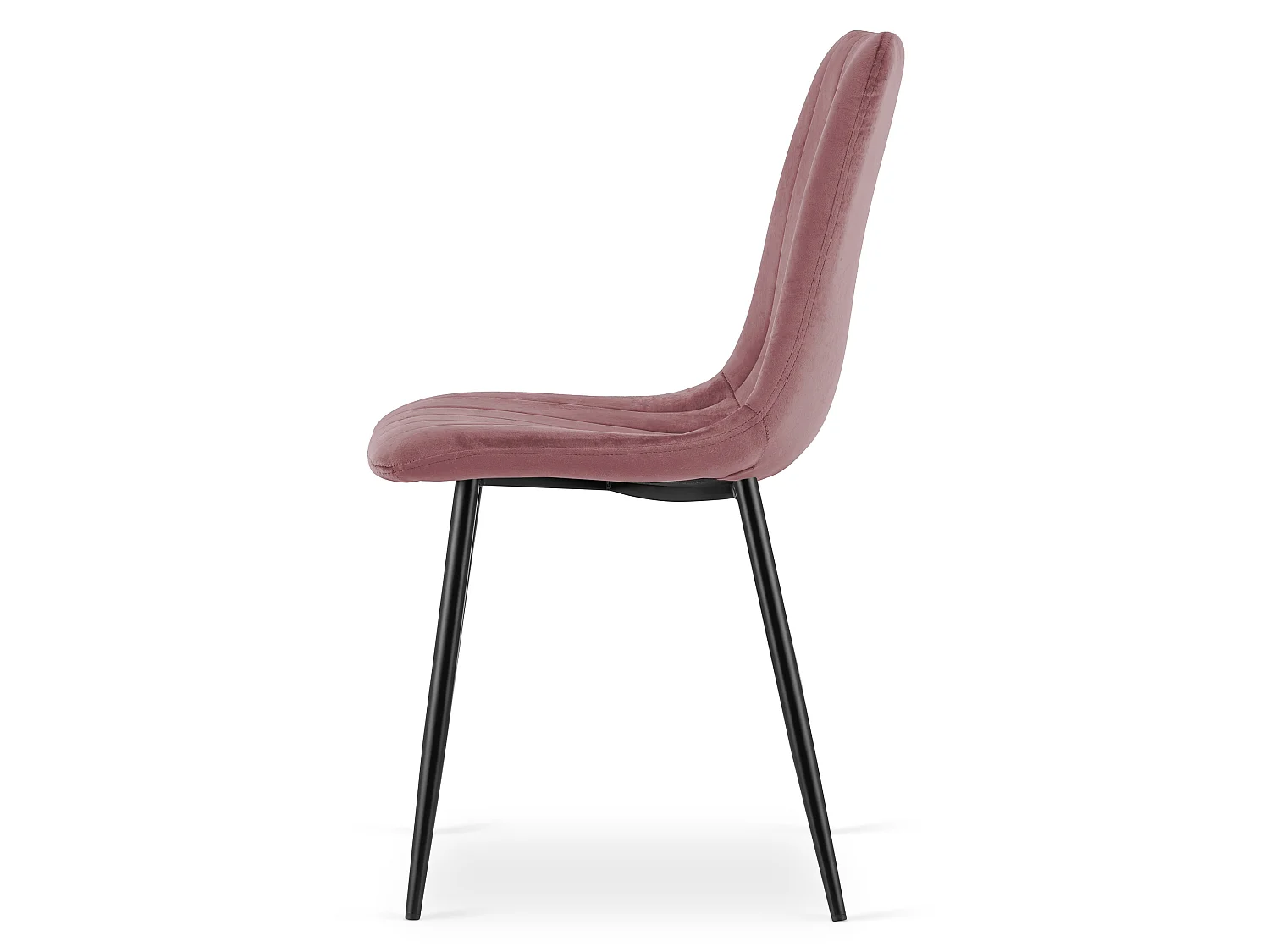 Eetkamerstoel velvet roze zwart 87x44x40 cm