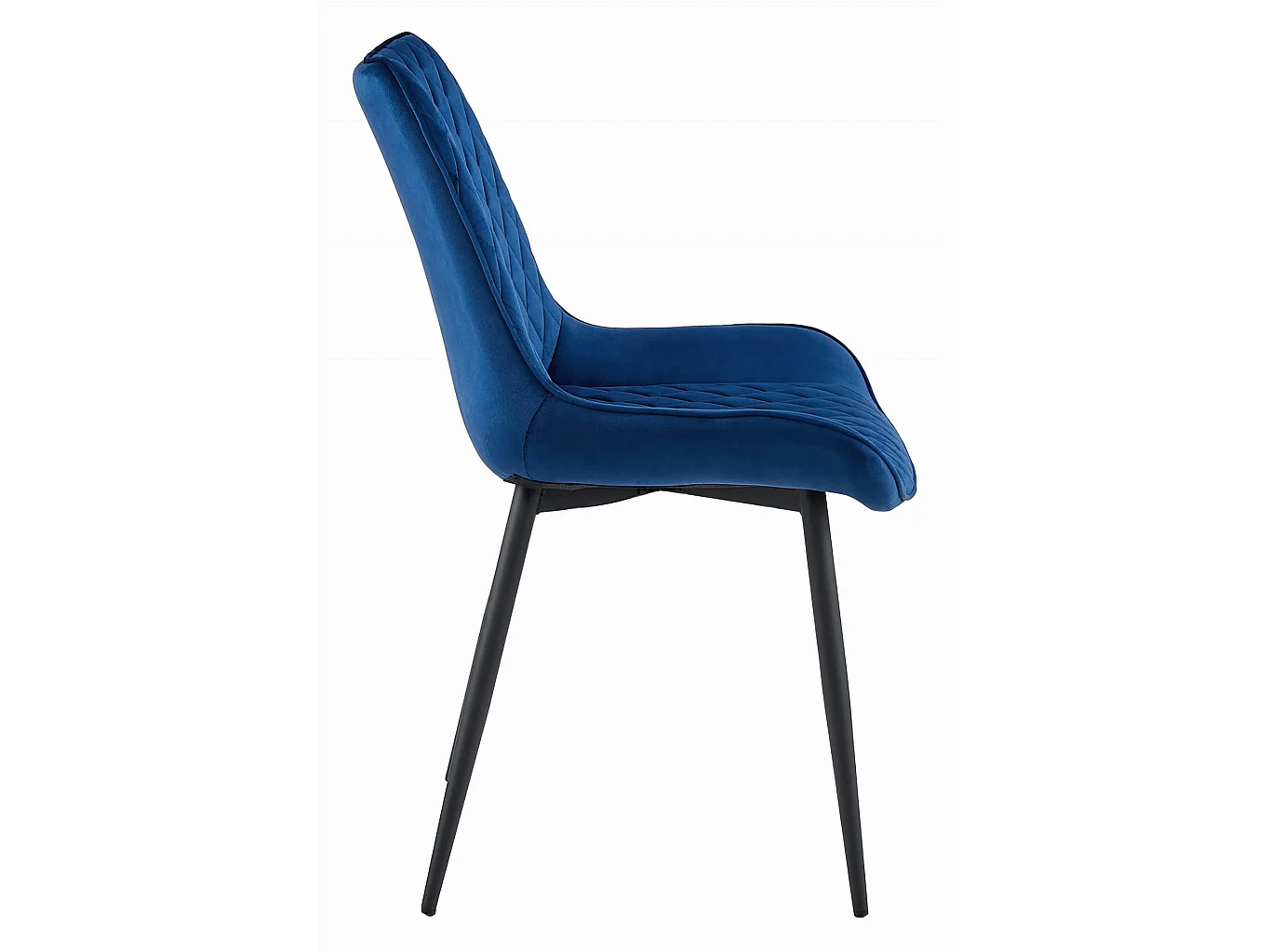 Esszimmerstuhl VERDO Samt Metall Blau 88x54,5x59,5 cm