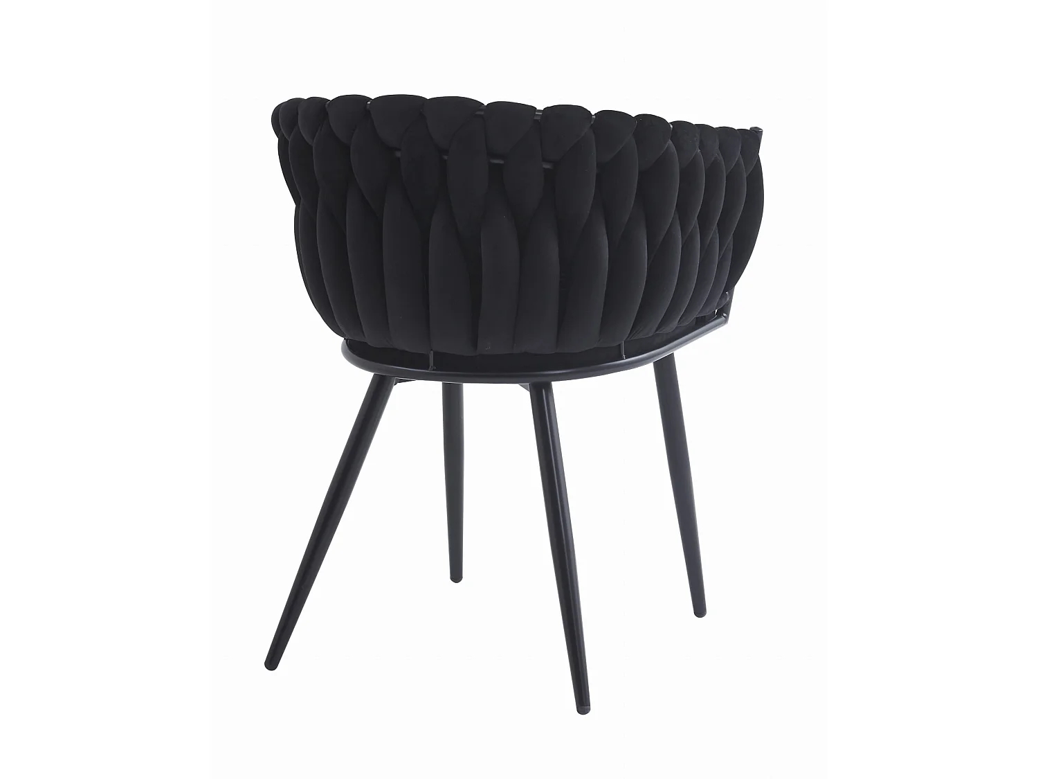 Chaise de salle à manger et cuisine ORION en velours noir 79x61x55 cm