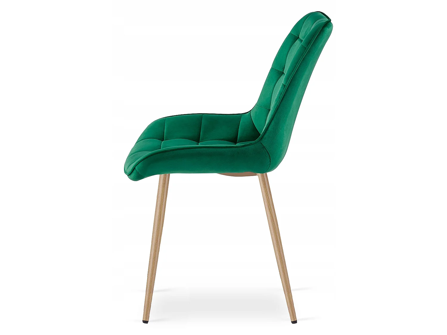 Eetkamerstoel BERA fluweel groen eiken 54x60x88 cm