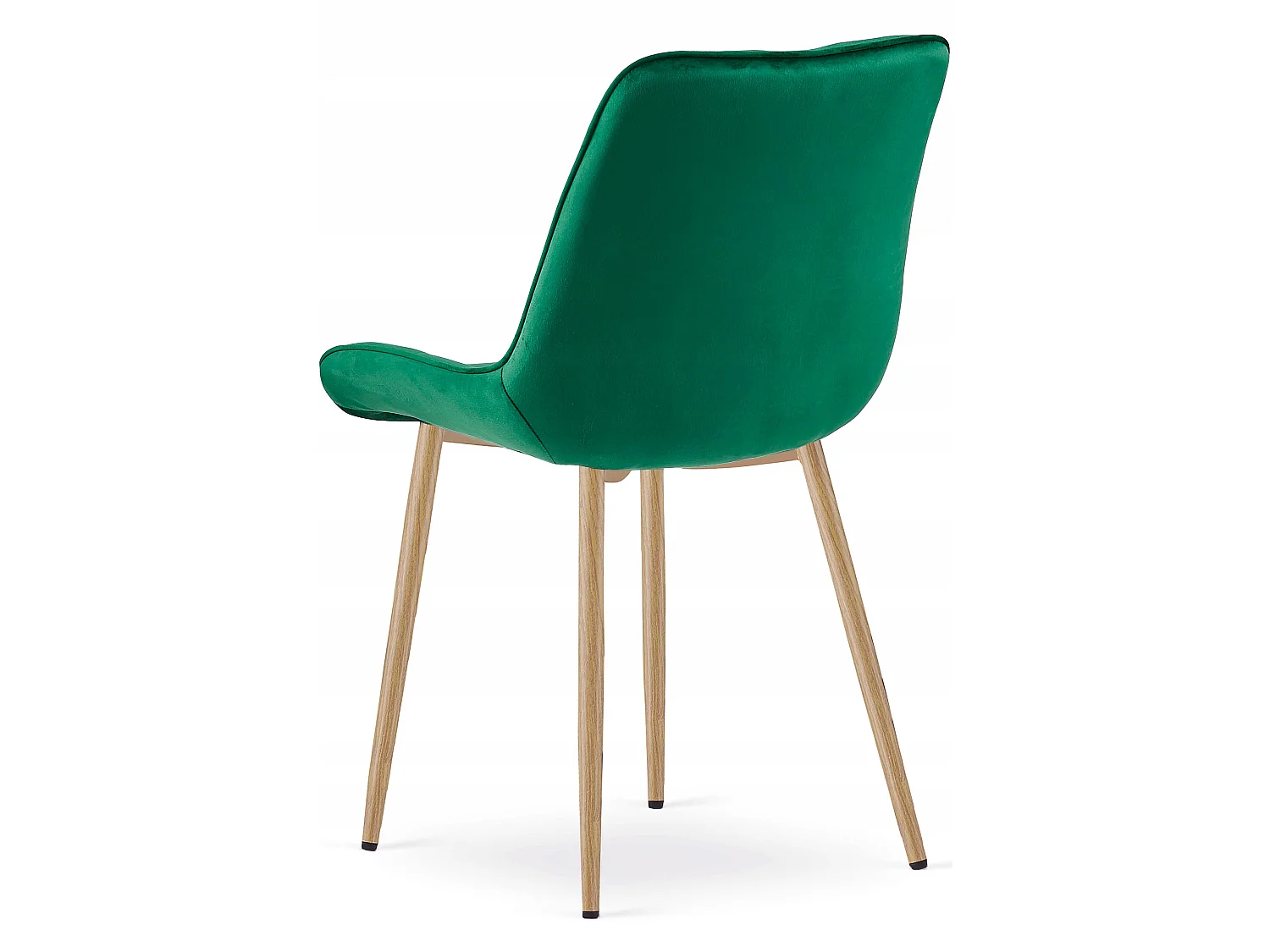 Eetkamerstoel BERA fluweel groen eiken 54x60x88 cm