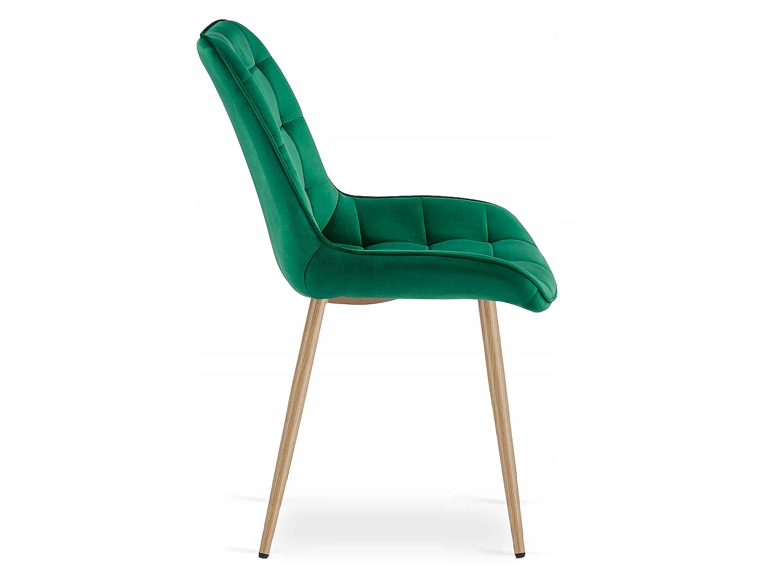 Eetkamerstoel BERA fluweel groen eiken 54x60x88 cm
