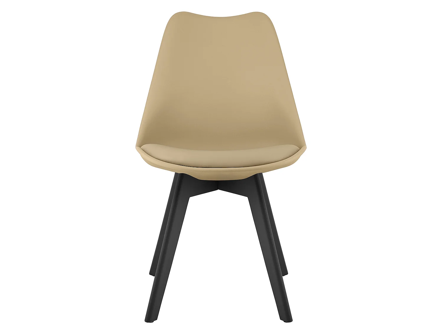 Eetkamerstoel MARK ergonomisch polypropyleen donkerbeige 82x49 cm