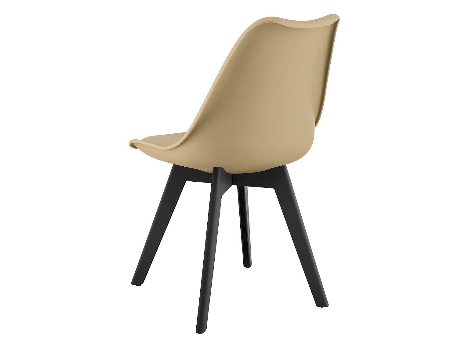 Eetkamerstoel MARK ergonomisch polypropyleen donkerbeige 82x49 cm
